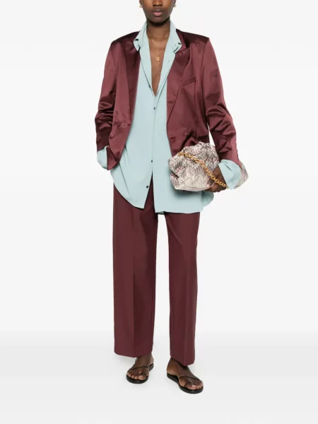 Pantaloni Forte_forte din satin roșu