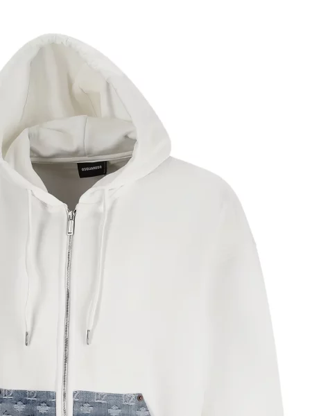 Hanorac cu glugă Dsquared2 alb