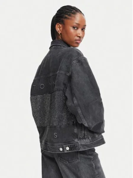 Jeansová bunda Tommy Jeans šedá