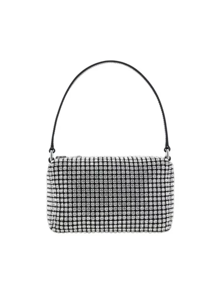 Torebka Alexander Wang skórzana z siateczki szara