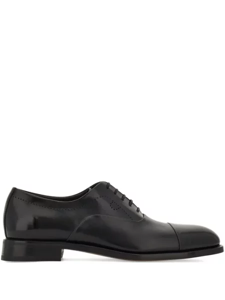 Oxford Ferragamo din piele negru