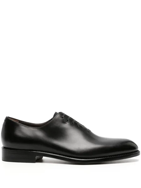 Кожени ниски обувки Ferragamo черно