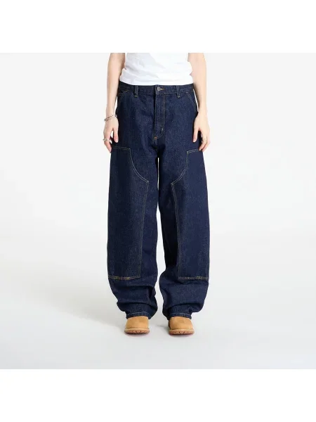 Pantaloni Carhartt WIP W Brandon Double Knee Pant Blue Rinsed L albastru