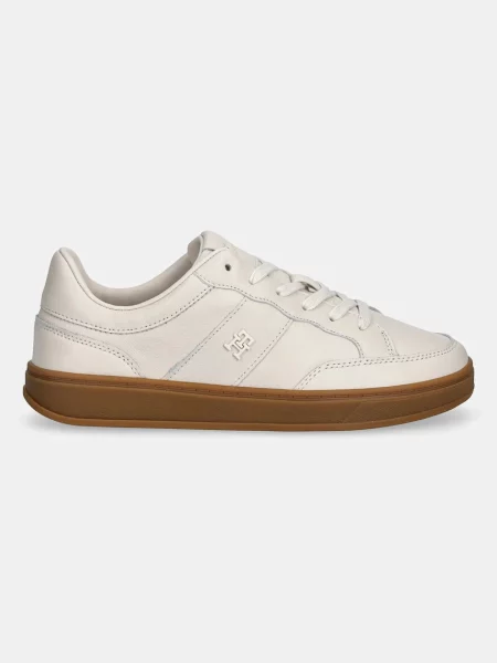Tommy Hilfiger sneakersy skórzane TH HERITAGE COURT SNEAKER LTR beżowy
