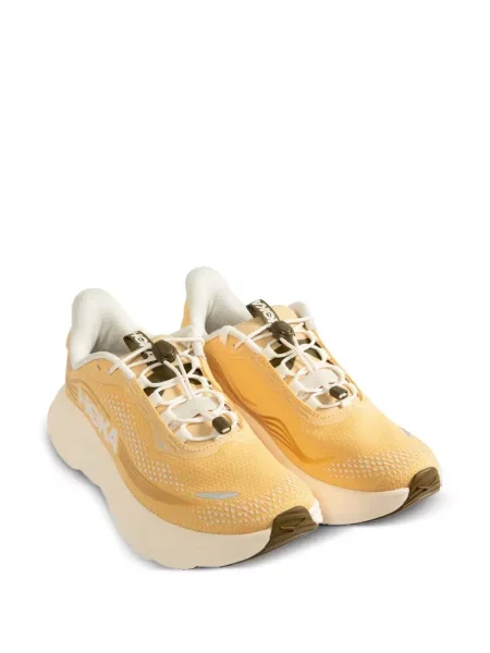 Sneakerși Hoka cu șireturi din dantelă galben