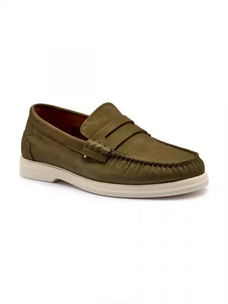 Tommy Hilfiger De piele pantofi loafer NUBUCK kaki