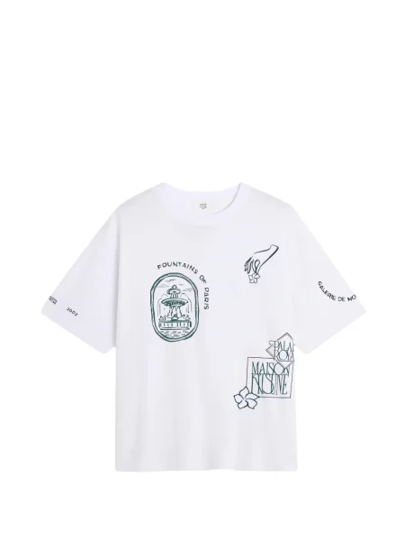 Póló Maison Kitsuné nyomtatás fehér