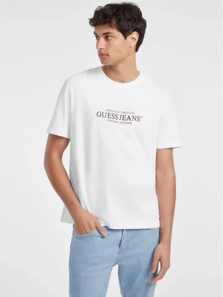 Tričko Guess Jeans bílé