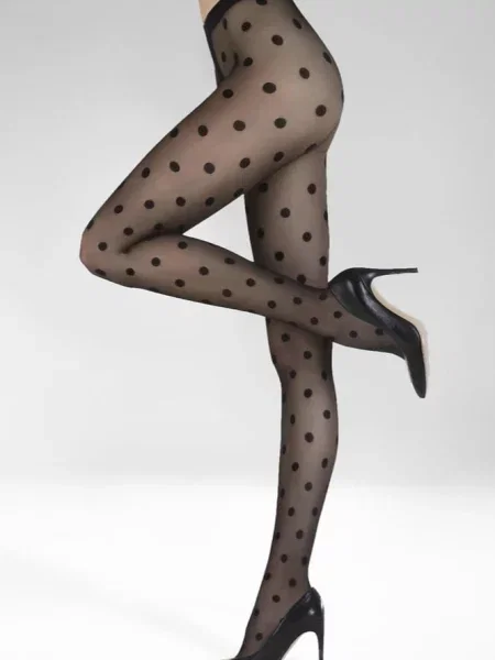 Колготы Getta в горошек черные