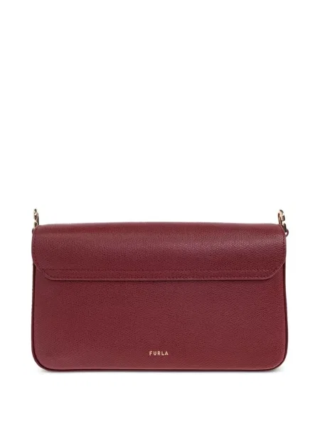 Geanta de piele Furla din piele roșu