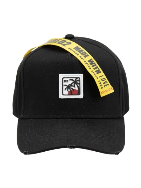 Czapka z daszkiem Dsquared2 z logo czarna