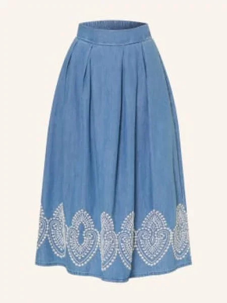 More & More Spódnica Jeansowa blau biała