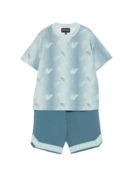 Szorty dziecięce Emporio Armani niebieskie