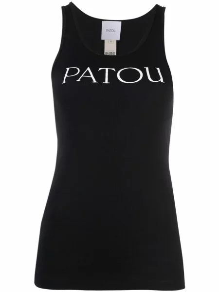 Top Patou cu imagine negru