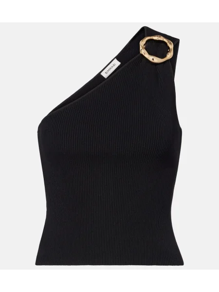 Top Simkhai tricotate cu un umăr gol negru