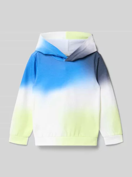 Bluza z kapturem o kroju regular fit z mieszanki bawełny S.oliver Red Label niebieska