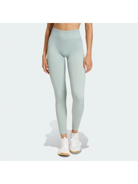 Długie dzianinowe legginsy do ćwiczeń Essentials zielone