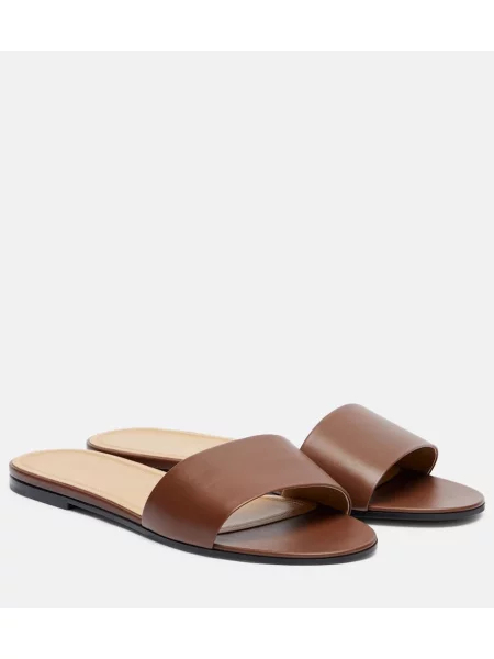 Sandale The Row din piele maro