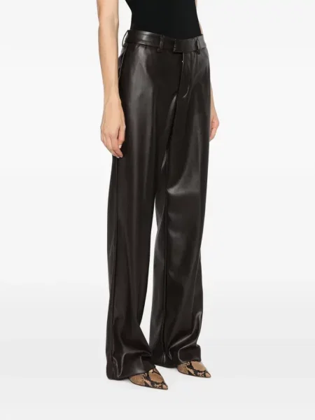 Pantaloni Berwich din piele maro
