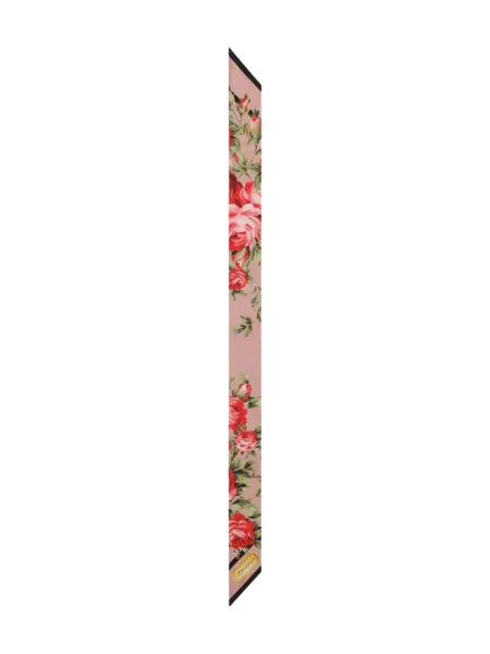 Fular Dolce & Gabbana cu model floral cu imagine roz