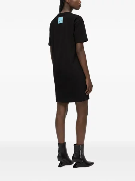 Rochie din denim Karl Lagerfeld Jeans negru