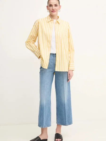 Tommy Hilfiger koszula regular z kołnierzykiem klasycznym żółty