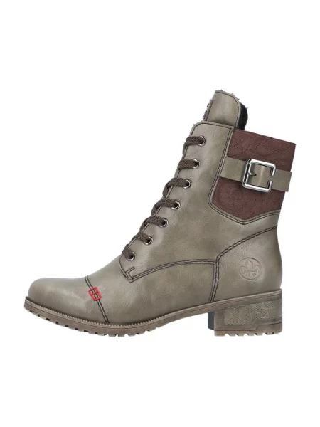 Buty do kostki Rieker skórzane brązowe