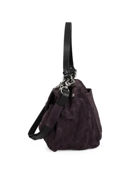 Geantă shopper A.s.98 din piele de căprioară violet