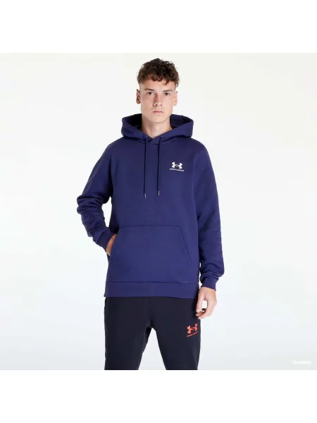 Bluza Under Armour Essential Fleece Hoodie Midnight Navy/ White XXL biała