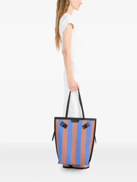 Ριγέ καμβάς τσάντα shopper Proenza Schouler μπλε