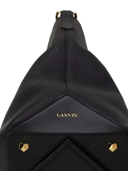 Geantă bucket Lanvin cu imprimeu geometric negru