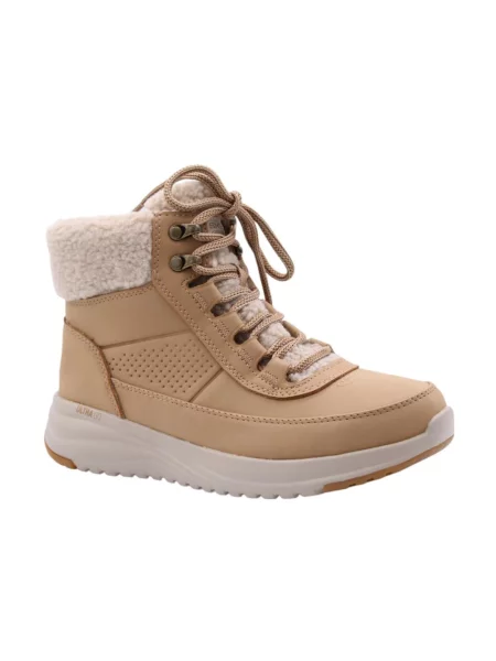 Botki Skechers skórzane brązowe