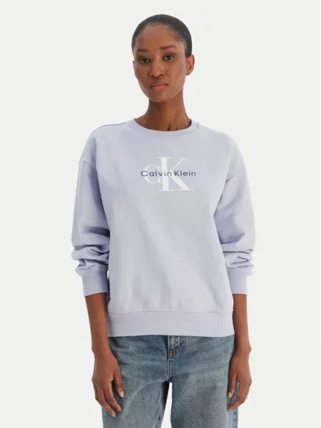 Majica dugih rukava Calvin Klein plava