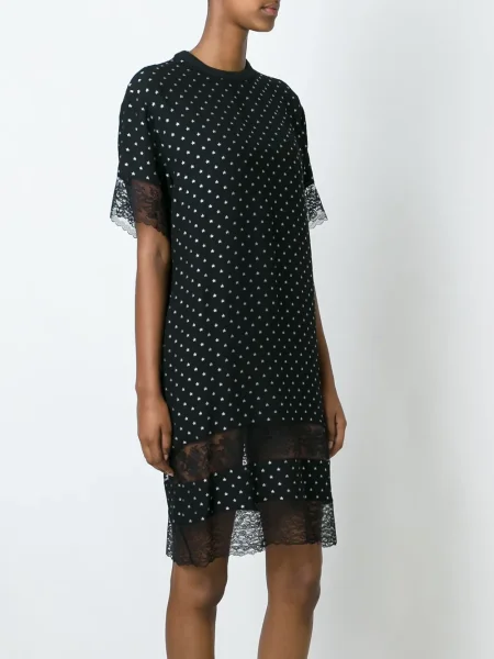 Rochie tip cămașă Givenchy din dantelă de costum negru