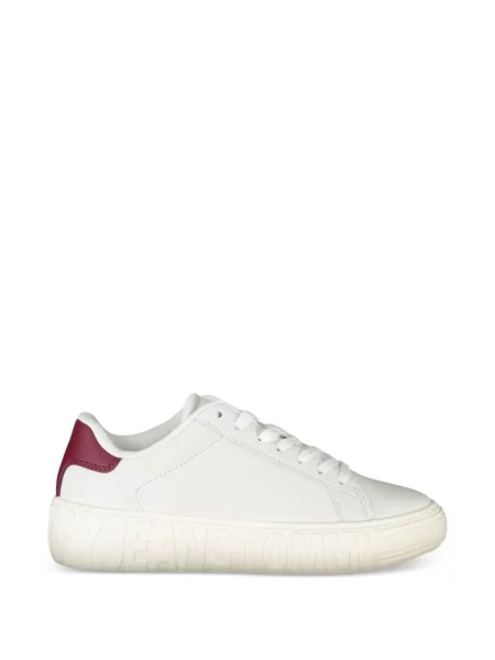 Bőr sneaker Tommy Hilfiger fehér