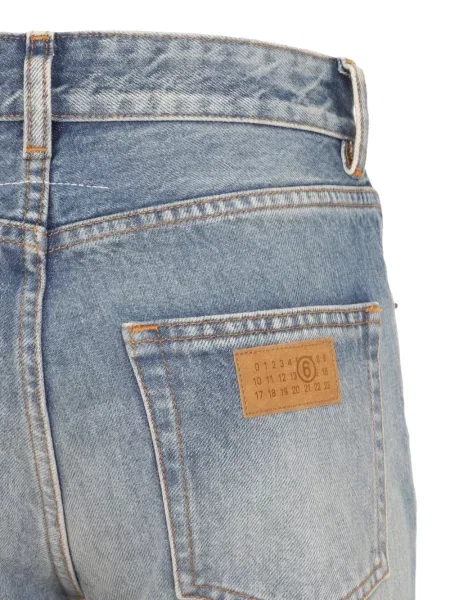 Blugi drepți Mm6 Maison Margiela albastru