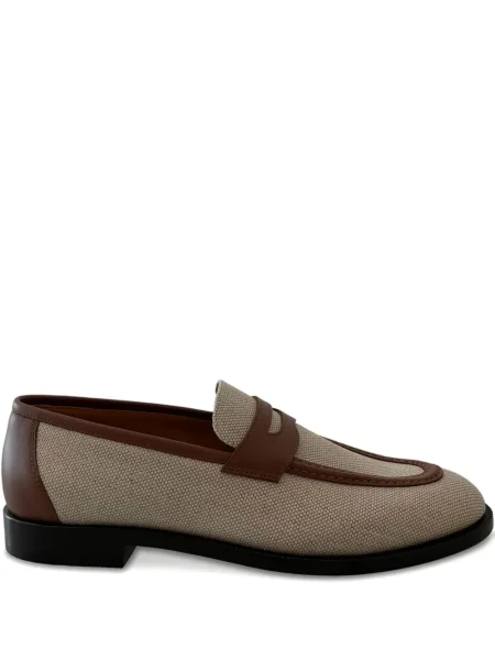 Kožené loafers Loro Piana hnědé