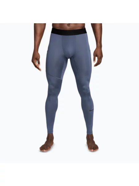 Tréninkové legíny Nike Pro Dri-Fit Tight Fitness diffused blue/black černé
