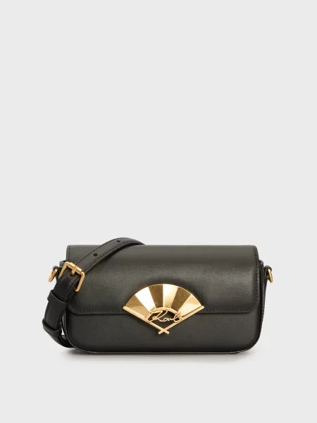 Шкіряна сумка Karl Lagerfeld K/Signature чорна