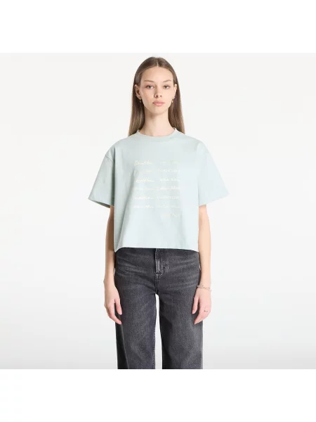 Tričko Calvin Klein Jeans Ss Cropped Boxy Grap Tee Green L zelené