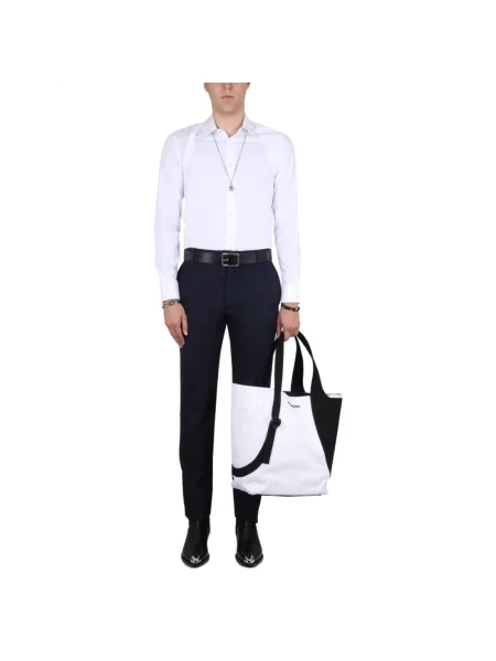 Spodnie Alexander Mcqueen niebieskie