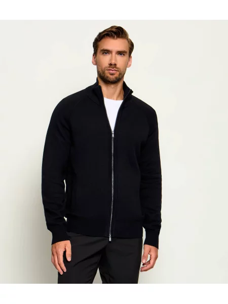 BOSS BLACK Pulover H-Fabiano cu adaos de lână negru