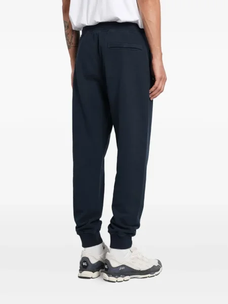 Pantaloni Stone Island cu strasuri albastru