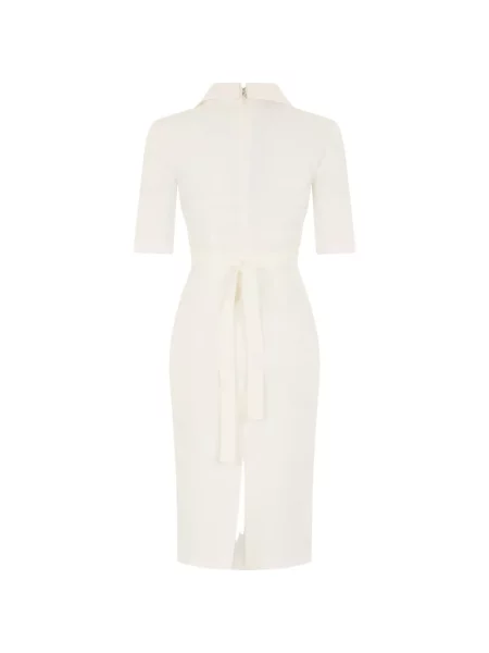 Rochie midi Pinko plic alb