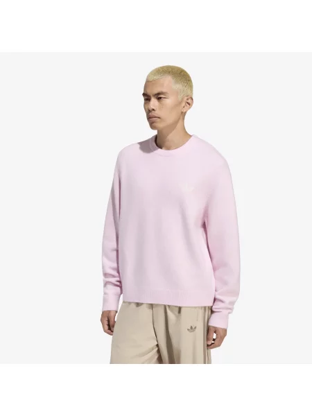 Пуловер adidas Trefoil Essentials Fully Knit Sweater Clear Pink M розово