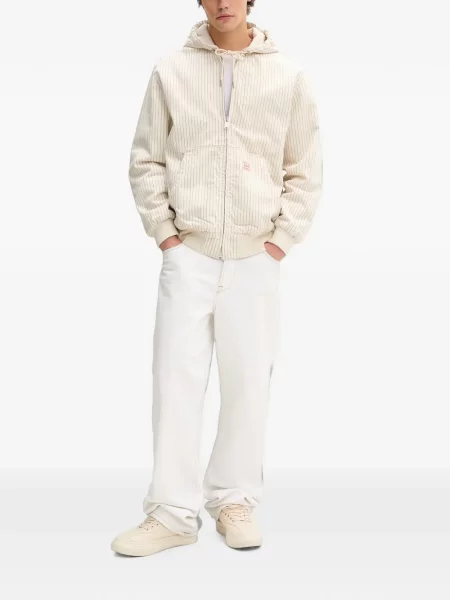 Geacă Levi's® cu dungi cu glugă cu cordon alb
