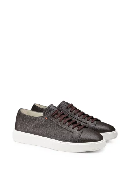 Sneakerși Santoni din piele maro