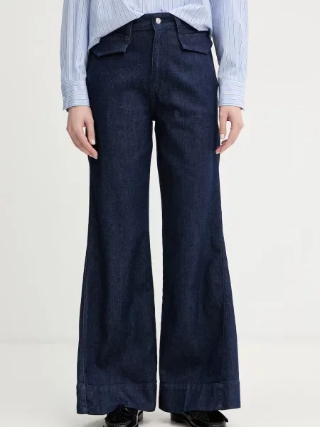 Kavbojke BOSS ROSALYA-FLARE modra