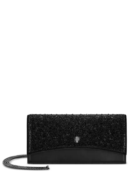 Geanta crossbody Philipp Plein de cristal negru