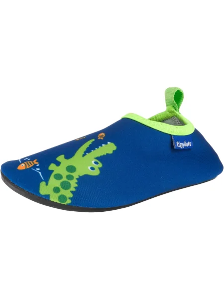 PLAYSHOES Pantofi deschiși Krokodil / verde limetă albastru
